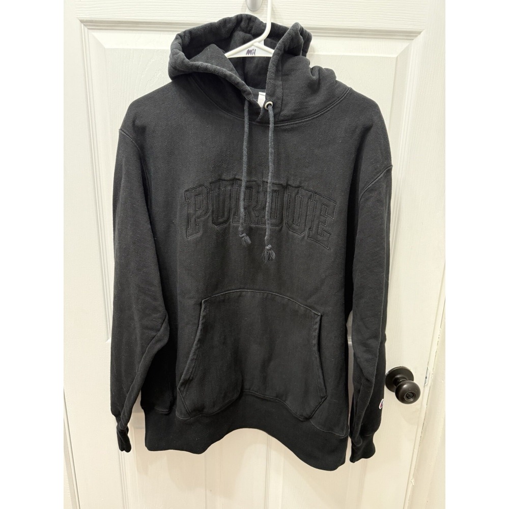 Champion‎ Purdue University Boilermakers Reverse Weave Blackout Hoodie Large
